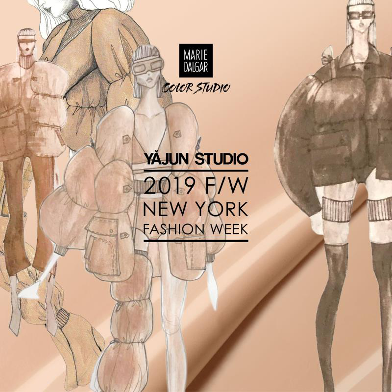 YAJUN STUDIO携手玛丽黛佳色彩工作室2019秋冬纽约时装周玩转跨界